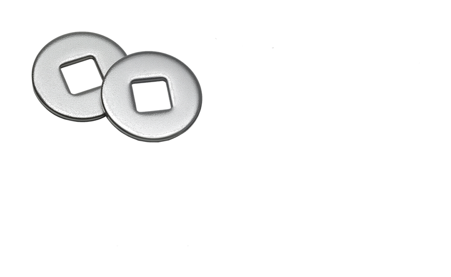 Stainless steel square-hole washers for channel and section steel